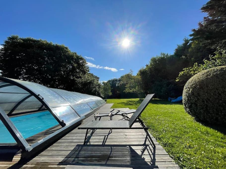 Le Gite Marie-Galante : Belle Maison D'Hotes Avec Acces Piscine En Ete Lanmeur Esterno foto